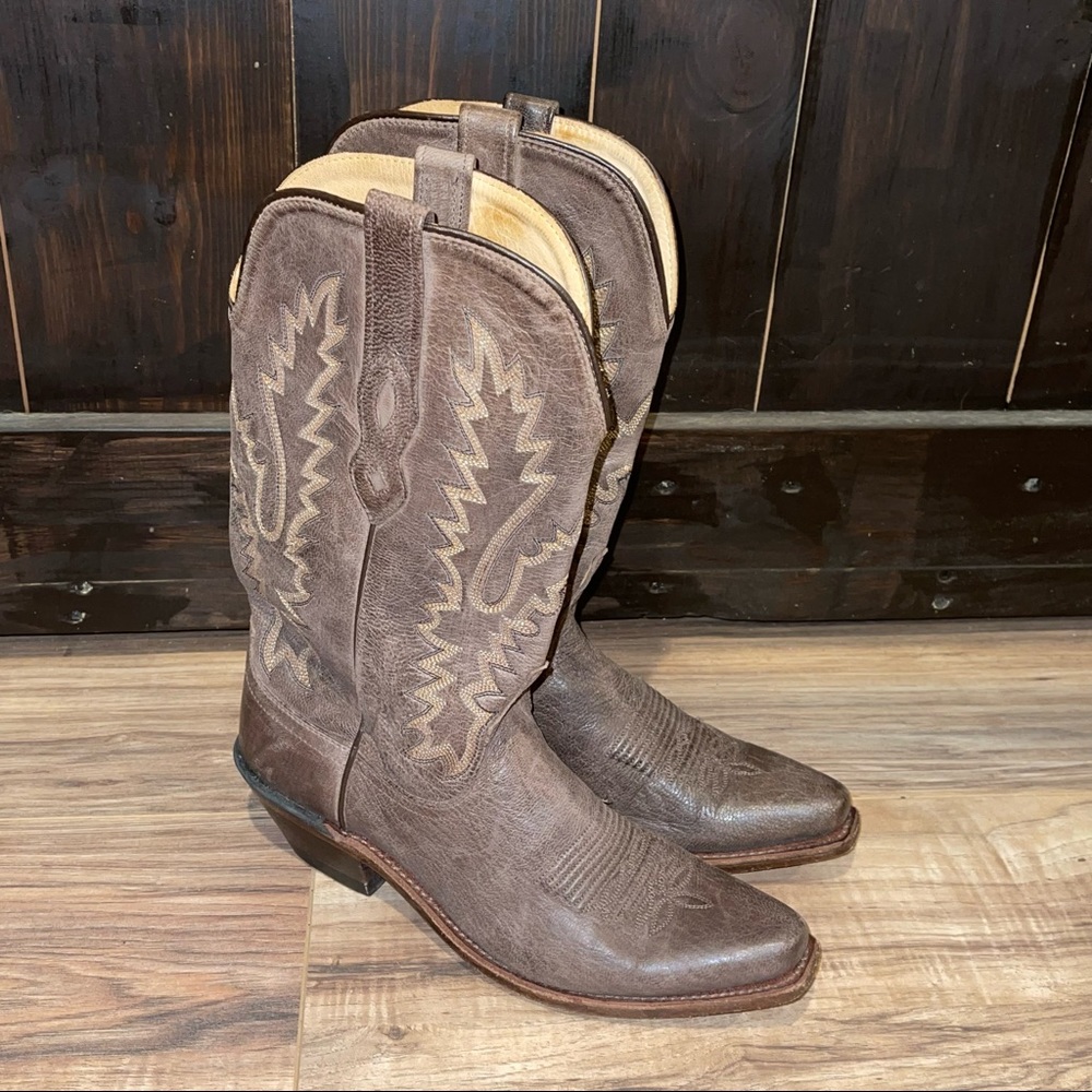 Old West Snip Tow Cowgirl Boots Size 7.5